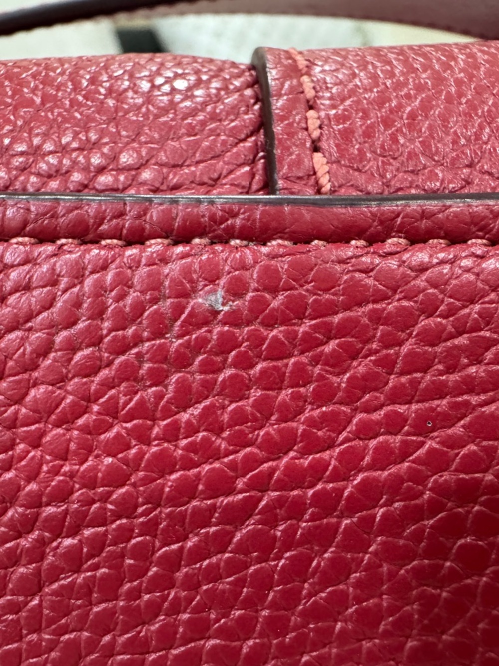 Coach Lana 24 - Pebbled Leather Mini Hobo in Deep Cherry Red with Gold Accents - Picture 12 of 12